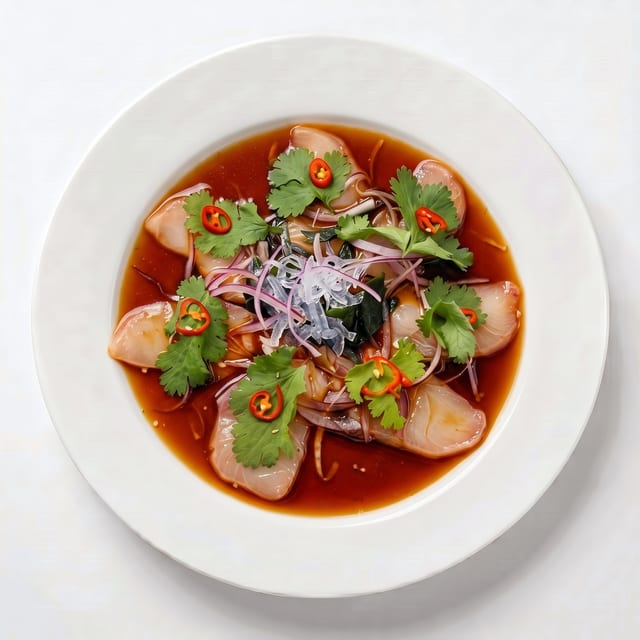 Yellowtail with Jalapeno Salsa.